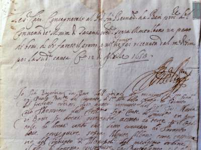 �Si tratta dell�unica sigla conosciuta di Giangirolamo II Acquaviva d�Aragona � ci illustra Fanizzi -. � dell�aprile del 1653, data in cui si credeva, finora, che fosse prigioniero in Spagna�